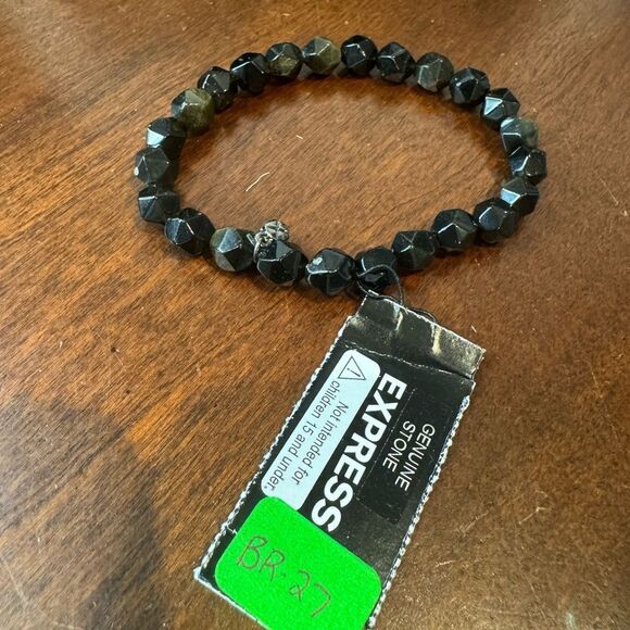 Express Jewelry - NWT Genuine Stone Stretch Bracelet Retail $20